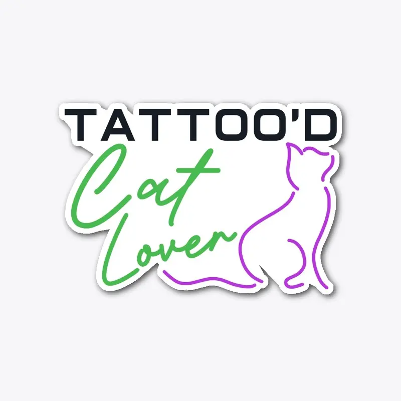 Tattoo'd Cat Lover Dark Design